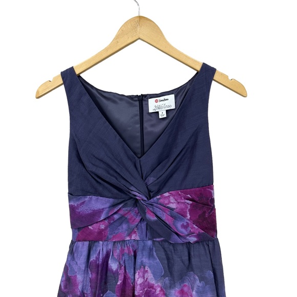 LELA ROSE Neiman Marcus Dress Watercolor Floral Silk Blend - Picture 3 of 8